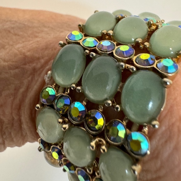Bohemian/Retro style Cuff Bracelet set with stones - Picture 5 of 5
